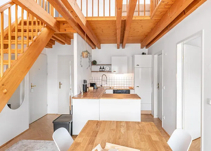 Apartment Alpena Homes, Zentrum, Domblick, Küche Linz